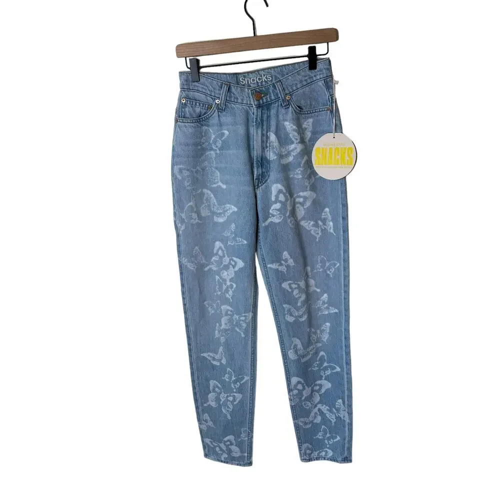 MOTHER SNACKS High Waisted Twizzy Skimp Bread & Butterfly Jeans Size 26 NWT - Picture 8 of 16